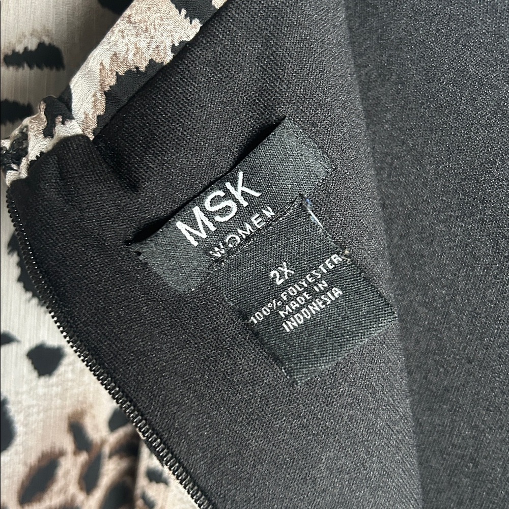 MSK Leopard-Print Pants in Black & Brown - Picture 6 of 10